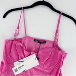 ZARA NWT Pink Satin Corset Chain Strap Dress Photo 3