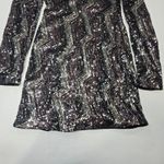 Michael Costello  Leanne Mini Dress in Metallic Silver XS Photo 8