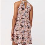Loft Womens Floral High Neck Tiered Halter Dress Size Medium Petite Photo 1