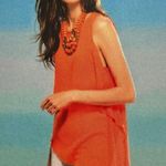 Charlie Paige Pink asymmetrical sleeveless tunic top, women's oversized S/M waterfall blouse Photo 1