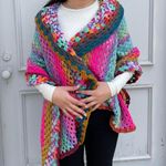 Anthropologie Beautiful handmade crochet colorful shawl  Photo 0