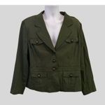 Studio 1940 Olive Green Women's Blazer Jacket With Four Pockets & Button Photo 3