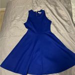 Milly Blue Halter A-Line Mini Dress for Wedding Guests Photo 0