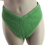Hollister Swim Textured Cheeky Bold Green Bikini Bottom Womens Large Photo 0