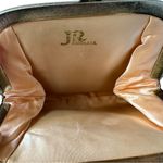 Vintage Tapestry Metal Hinge Purse Gold Floral Photo 6