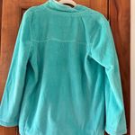 Talbots  Full Zip Fleece Jacket Women’s XL Turquoise Sea Green Fall Lightweight Photo 3