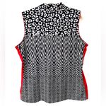Tail Womens Black/White w/Red Animal and Geometric Print Sleeveless Golf Polo Black Size XL Photo 4
