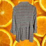 Hot & Delicious Women's Wool-Viscose Check Lined Ruffle Knee-Length CoatSize M Photo 2