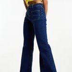 Wrangler NWT high waist button front Fierce flare jeans in river blue Photo 0