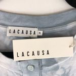Lacausa  Lolo Henley Medium Weight Organic Cotton Jersey Unisex Fit Blue XL Photo 6