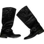 Golden Goose Kate Tall Studded Leather Moto Boots - Black - 38 Photo 5