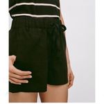Aritzia Babaton Bastien Black Linen Shorts- Size Medium Photo 1
