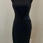 Elegant Black Sleeveless Dress with stomach cut out Size M Photo 2