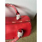 Calvin Klein Damaged Defective Peeling Red Satchel Bowling Bag *missing strap Photo 6