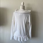 Anthropologie  Maeve Addie Ruffled Hacci Pullover Ivory Photo 5