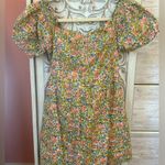 Anthropologie off the shoulder Bust tie with cut-out Cottagecore floral dress M Photo 3