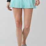 Lululemon Pleat To Street II Teal Blue Spotted Skirt Photo 0