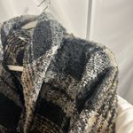 Apt. 9  Black Plaid Ruana Poncho Photo 6