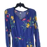 Old Navy  Women's Size Small Blue Floral Long Sleeve Knee Length Dress Photo 1