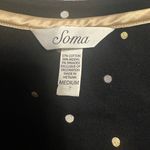 Soma Nightgown Women's Size Medium Black Polka Dot Sleep Dress Gown PJs Pajamas Photo 3