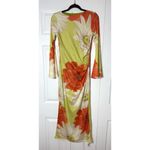 ASOS Yellow Floral Angel Sleeve Midaxi Bodycon Dress Size Small 4/6 Photo 5