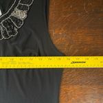 Poetry  Black Mini Dress with Silver Accents Photo 4