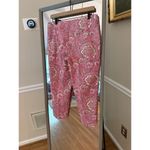Talbots Women's Capri Pants Paisley Cotton Candy Palm Desert Size 8p Side Zip Photo 3