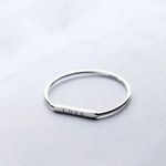 SIZE 7 Dainty 925 Love Letter Ring Silver Photo 6