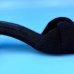 Good American Women's Terry Kickstand Low Heel Slide Sandals - Black - size 7 Photo 6