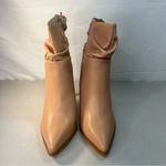 Perphy Nude Slouchy Side Zip Point Toe Stiletto Ankle Boots Size 8 #B1466 Tan Photo 2