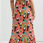 Farm Rio x Anthropologie Toucans Wrap Maxi Dress Sz XS Tropical Coral Blue Photo 1
