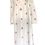 Free People NWOT $168 Boho  White & Red Emory Embroidered Midi Dress Sz XS-M Photo 0