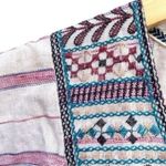 Knox Rose Embroidered Linen Boho Peasant Top Photo 9