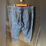 Topshop Women’s Moto Hayden Dark Wash Boyfriend Jeans with Frayed Edges Photo 2