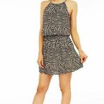 Veronica M . Smocked Tank Black Cream Above Knee Halter Dress Size XL NWT Photo 0