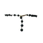 Vintage Estate West Germany Black Beaded Crocker Necklace & Earrings Jewelry Set Photo 9