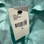 Lane Bryant  Aqua Pleated Fitted Button-Up Blouse Folded Cuffs Size 20 NWT Photo 7