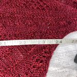 Jeans by Buffalo i  loose knit batwing scoopneck sweater 3/4 sleeve burgundy sz PM Photo 6