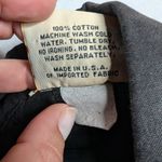 Vtg 1980s Bis by Gene Ewing Black Cotton Poplin Eyelet Sleeve Snap Up Top 1 1X Photo 5