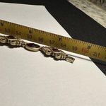 Women’s Gold Tone & Red Rhinestones Tennis Bracelet 7.5 (7 1/2) Inch Photo 4