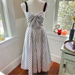 Jason Wu Black and White Striped Midi Dress Size 4 Preppy Yacht Wife Summer Photo 1