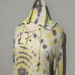 Vintage Havana Yellow White Gray Tie Dye Hooded Pullover Photo 5