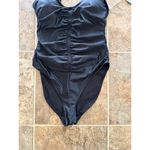 Good American  Ruched One Piece Swimsuit Black Size 1 Photo 5