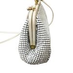 Whiting & Davis Vintage White Mesh Hand Bag Purse Kiss Closure, Shoulder Strap Photo 2