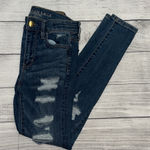 American Eagle  Outfitters‎ Dark Distressed High Waisted Jeggings | 2 Photo 0