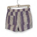 American Eagle AE High-Waisted Short Purple White Striped Shorts XS Photo 1