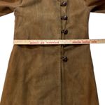 Vintage 60’s Leather Jacket Coat Brown Small Suede Leather Buttons Lined Collar Photo 4