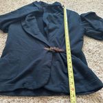 Ralph Lauren Lauren Jeans. Co  Sz M Women's Wrap Knit Jacket Navy Pockets Cotton Photo 3