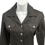 Live a Little Live‎ a Little Black Stretch Button Front Jacket Small Collared Fitted Photo 2