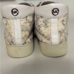 Michael Kors  size 8.5 gray and White Snake Print Sneakers high tops Photo 1